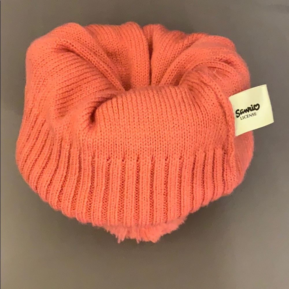 Hello Kitty Pink Winter Hat Euc - image 3